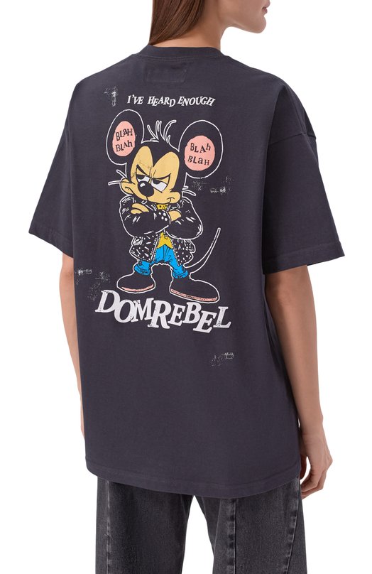 Хлопковая футболка DOMREBEL BLABLA/T-SHIRT Чёрный  BLABLA/T-SHIRT Фото 4