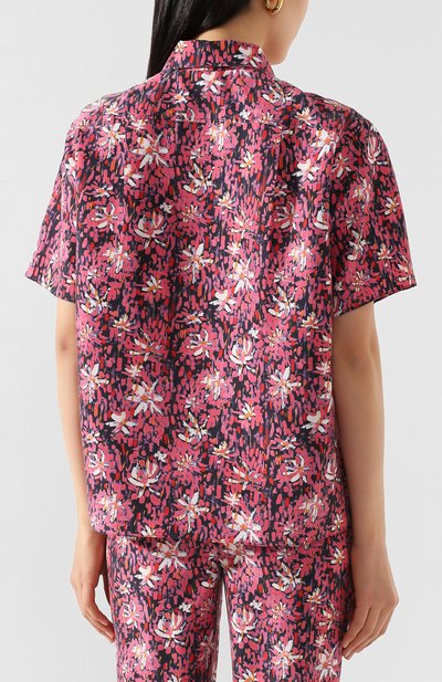 Шелковая рубашка MARNI фиолетового цвета по цене 71500 руб., арт. CAMAW49X00/TSF36, фото 4 Шелковая рубашка MARNI, арт. CAMAW49X00/TSF36, фото 4