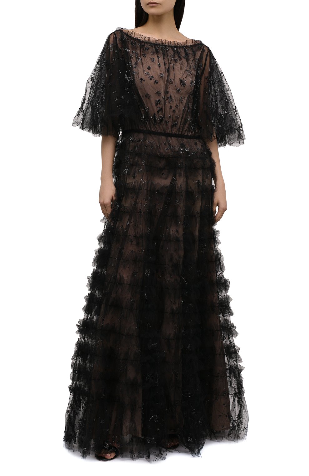 Платье VALENTINO черного цвета по цене 2665000 руб., арт. MB0VD5C0/1ED, фото 2 Платье VALENTINO, арт. MB0VD5C0/1ED, фото 2