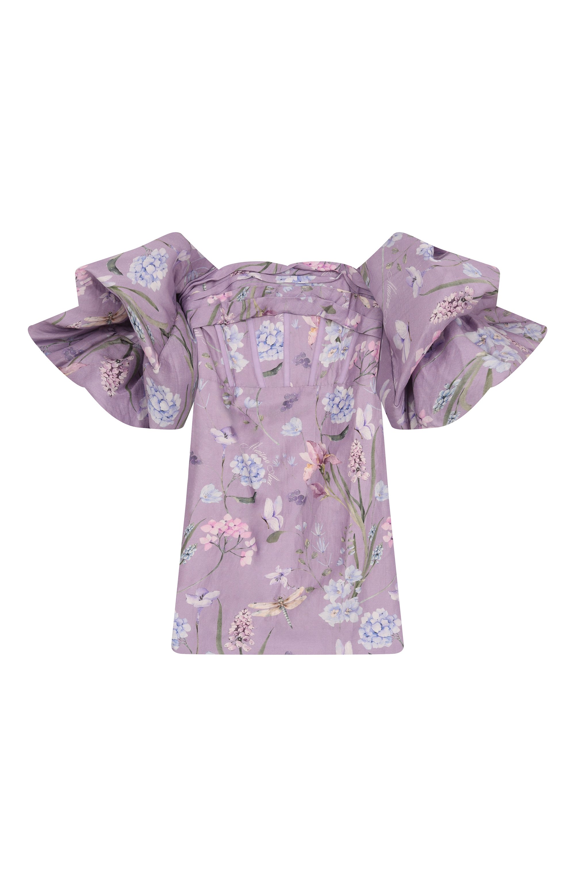 Платье из вискозы и льна MAISON AVA, арт. MA-SS25-GT01, фото 1