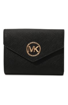 Женские кожаное портмоне MICHAEL MICHAEL KORS черного цвета, арт. 34S1GNME6L | Фото 1 (Материал: Натуральная кожа; Материал сплава: Проставлено; Нос: Не проставлено)