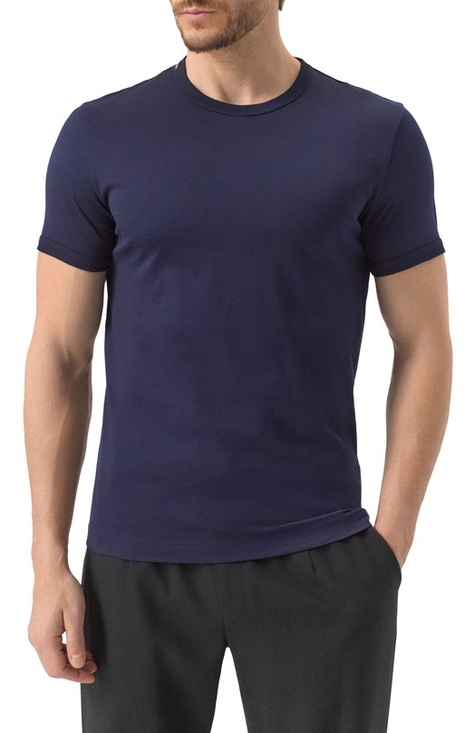 Хлопковая футболка Dolce & Gabbana G8JX7T/FU7EQ Синий  G8JX7T/FU7EQ Фото 3
