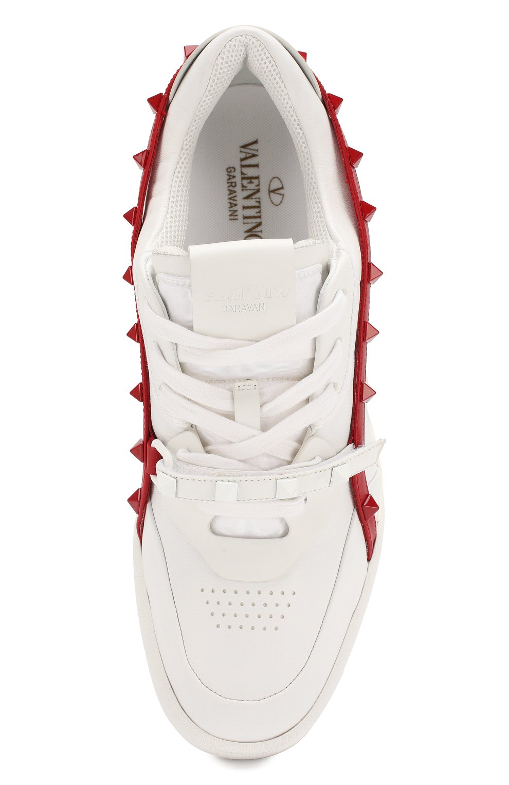 Кожаные кеды rockstud armour VALENTINO белого цвета по цене 59700 руб., арт. RW2S0K87/XJU, фото 5 Кожаные кеды rockstud armour VALENTINO, арт. RW2S0K87/XJU, фото 5