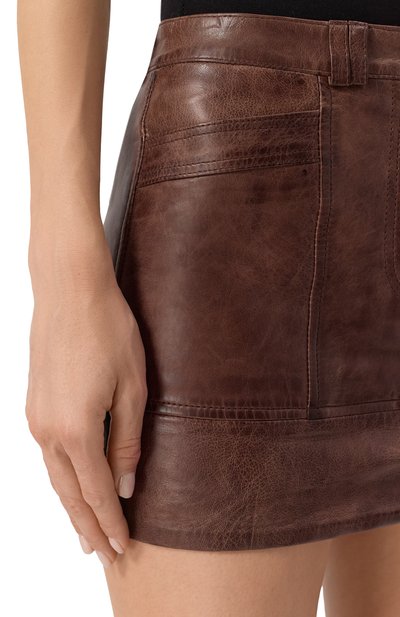 Кожаная юбка PINKO, арт. 104957/A2I1, фото 5