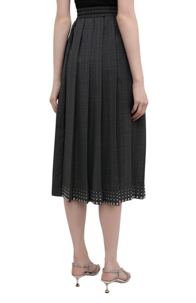 Шерстяная юбка MIU MIU серого цвета по цене 215000 руб., арт. MG1365-1ZV8-F0308, фото 4 Шерстяная юбка MIU MIU, арт. MG1365-1ZV8-F0308, фото 4