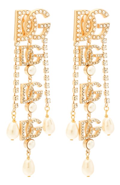 Клипсы DOLCE & GABBANA золотого цвета по цене 131500 руб., арт. WEN6L6/W1111, фото 3 Клипсы DOLCE & GABBANA, арт. WEN6L6/W1111, фото 3