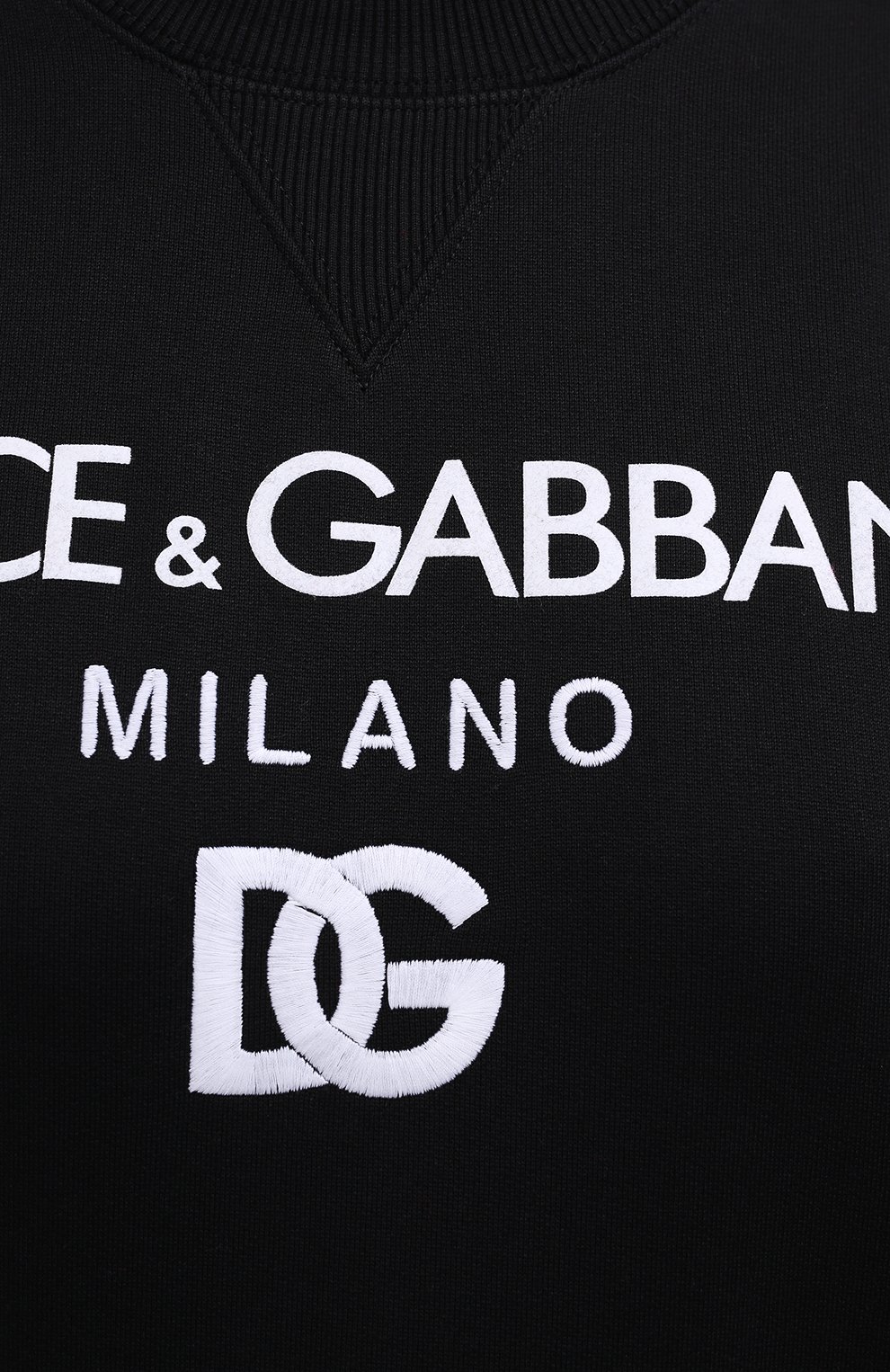 Хлопковый свитшот DOLCE & GABBANA черного цвета по цене 72150 руб., арт. F9I50Z/G7XJQ, фото 5 Хлопковый свитшот DOLCE & GABBANA, арт. F9I50Z/G7XJQ, фото 5