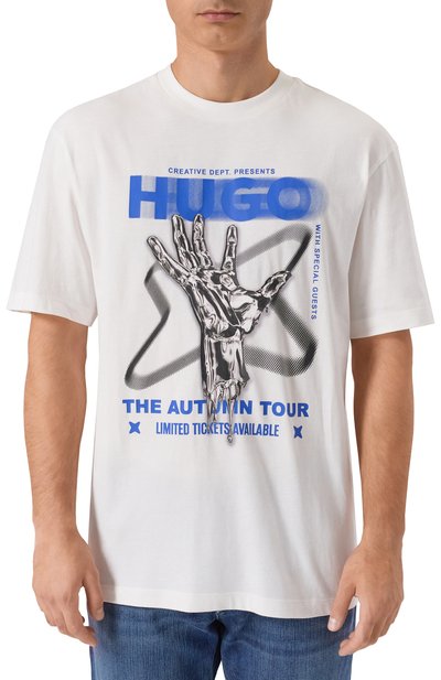 Хлопковая футболка HUGO BLUE, арт. 50543494, фото 3
