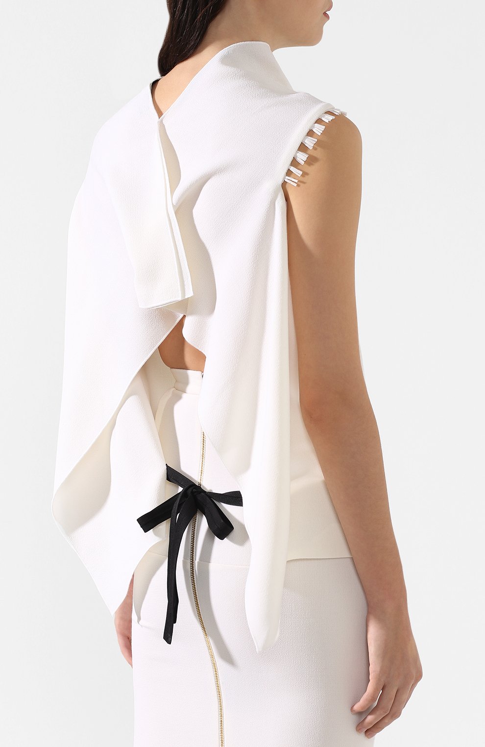 Шерстяной топ ROLAND MOURET белого цвета по цене 41050 руб., арт. PS19/S6100/F0248, фото 4 Шерстяной топ ROLAND MOURET, арт. PS19/S6100/F0248, фото 4