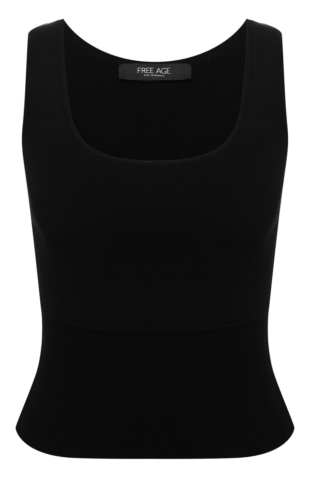Топ из шелка и вискозы FREEAGE черного цвета по цене 29960 руб., арт. S22.TP005.6070.900, фото 1 Топ из шелка и вискозы FREEAGE, арт. S22.TP005.6070.900, фото 1