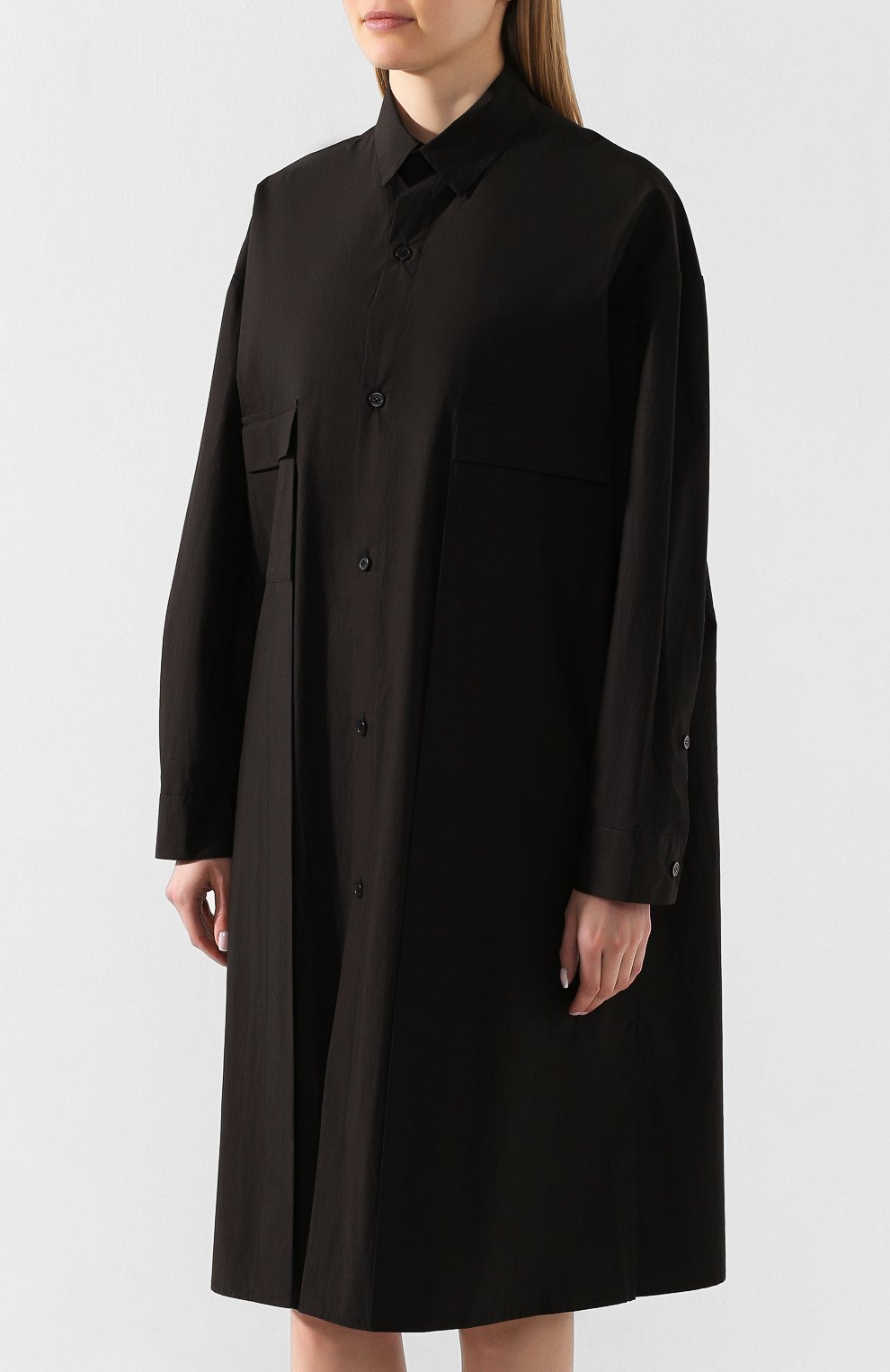 Хлопковое платье YOHJI YAMAMOTO, арт. NN-B52-006, фото 3
