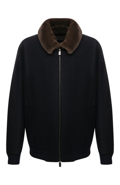 Бомбер с меховой отделкой CANALI, арт. 040656P/SG02120, фото 1