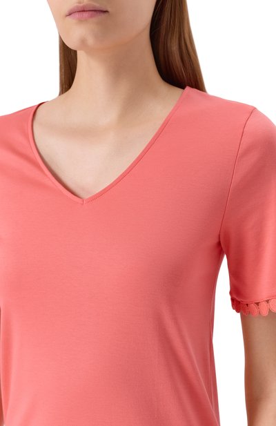 Хлопковая сорочка HANRO кораллового цвета по цене 22370 руб., арт. 074932, фото 5 Хлопковая сорочка HANRO, арт. 074932, фото 5