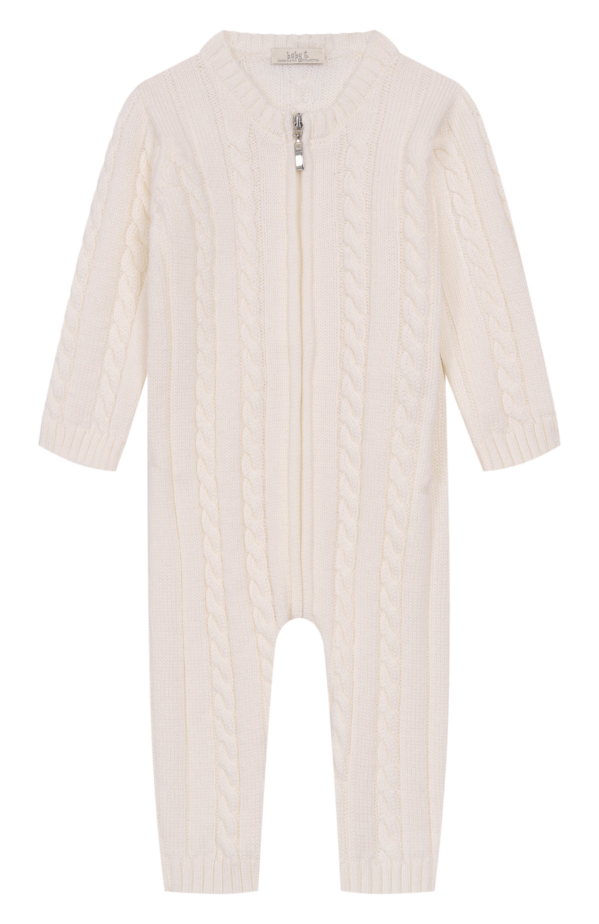 Шерстяной комбинезон BABY T белого цвета по цене 15600 руб., арт. 25AI041TZ/1M-12M, фото 1 Шерстяной комбинезон BABY T, арт. 25AI041TZ/1M-12M, фото 1