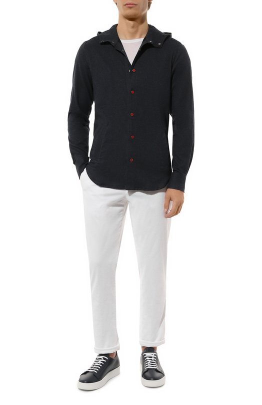 Хлопковая рубашка Kiton UMCMARH0906114 Синий  UMCMARH0906114 Фото 2