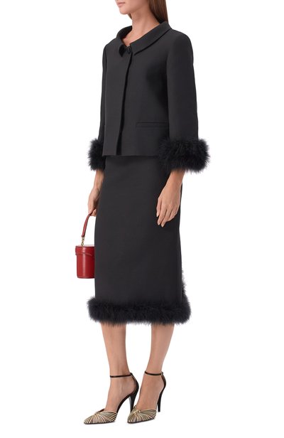 Женская юбка из шерсти и шелка VALENTINO, арт. 8B3RAEJ1/1CF
