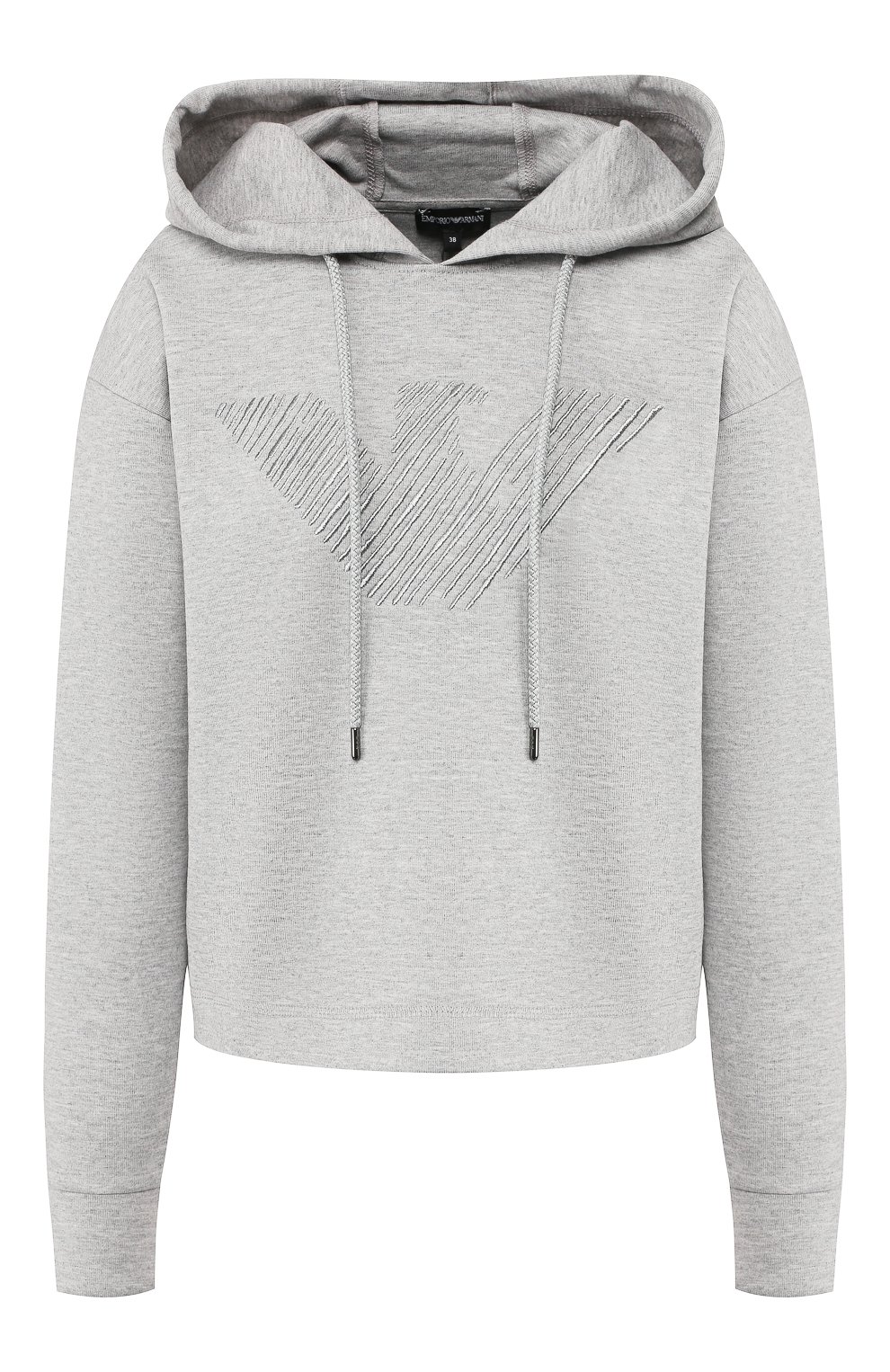 Хлопковый пуловер EMPORIO ARMANI серого цвета по цене 24600 руб., арт. 3G2M65/2J92Z, фото 1 Хлопковый пуловер EMPORIO ARMANI, арт. 3G2M65/2J92Z, фото 1