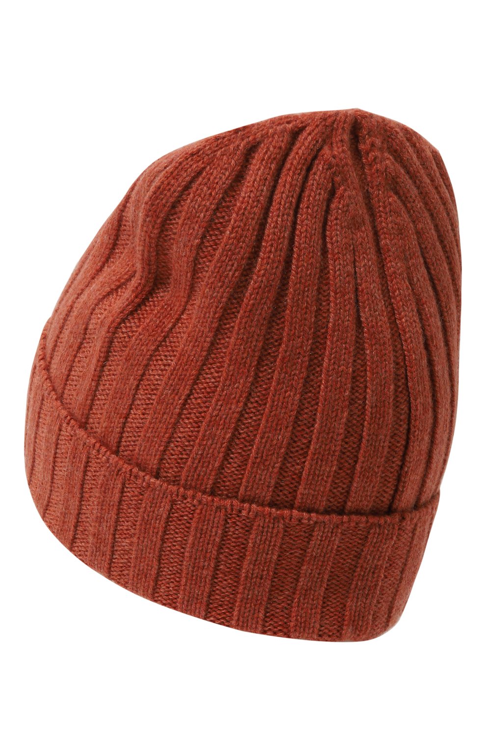 Кашемировая шапка BRUNELLO CUCINELLI кораллового цвета по цене 25250 руб., арт. B22M90040B, фото 2 Кашемировая шапка BRUNELLO CUCINELLI, арт. B22M90040B, фото 2