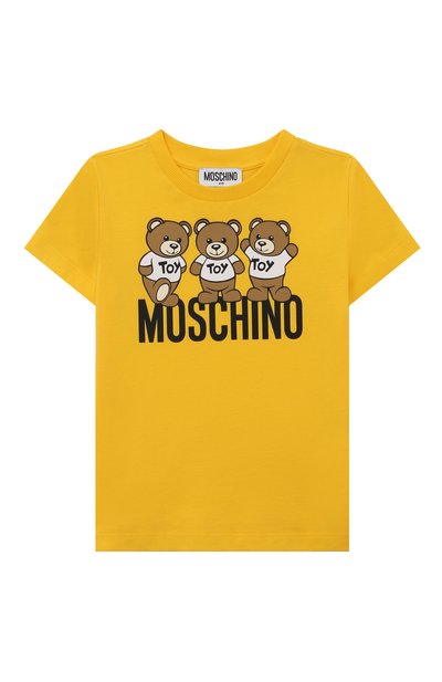Хлопковая футболка MOSCHINO, арт. HVM03U/LAA34/4A-8A