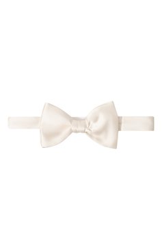 Мужской шелковый галстук-бабочка LANVIN белого цвета, арт. 1282/B0W TIE | Фото 1 (Материал: Текстиль, Шелк; Статус проверки: Проверено, Проверена категория; Материал сплава: Проверено, Проставлено; Нос: Не проставлено)