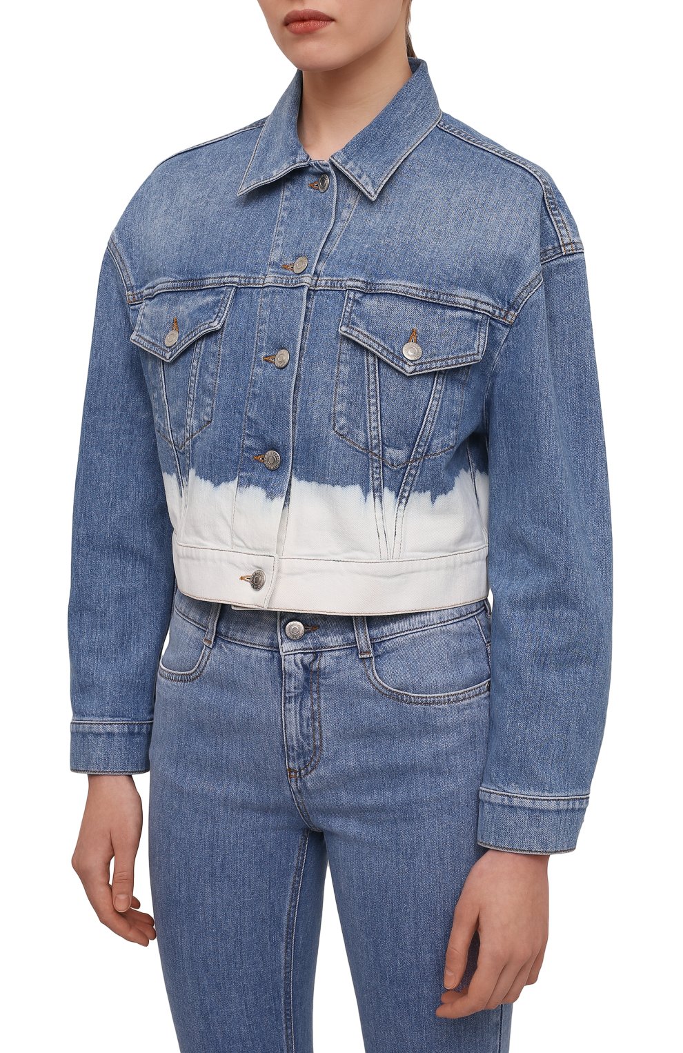 Джинсовая куртка STELLA MCCARTNEY голубого цвета по цене 89950 руб., арт. 604124/S0H63, фото 3 Джинсовая куртка STELLA MCCARTNEY, арт. 604124/S0H63, фото 3