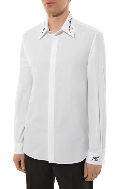 Хлопковая сорочка BALMAIN, арт. EH1HS409/CF43, фото 3