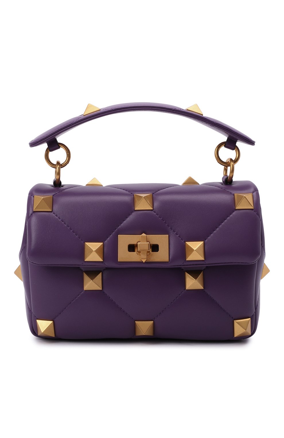 Сумка roman stud medium VALENTINO фиолетового цвета по цене 369000 руб., арт. XW2B0I82/BSF, фото 1 Сумка roman stud medium VALENTINO, арт. XW2B0I82/BSF, фото 1