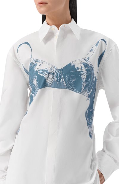 Хлопковая рубашка JEAN PAUL GAULTIER белого цвета по цене 73650 руб., арт. 26/01-W-ST053/C071, фото 5 Хлопковая рубашка JEAN PAUL GAULTIER, арт. 26/01-W-ST053/C071, фото 5
