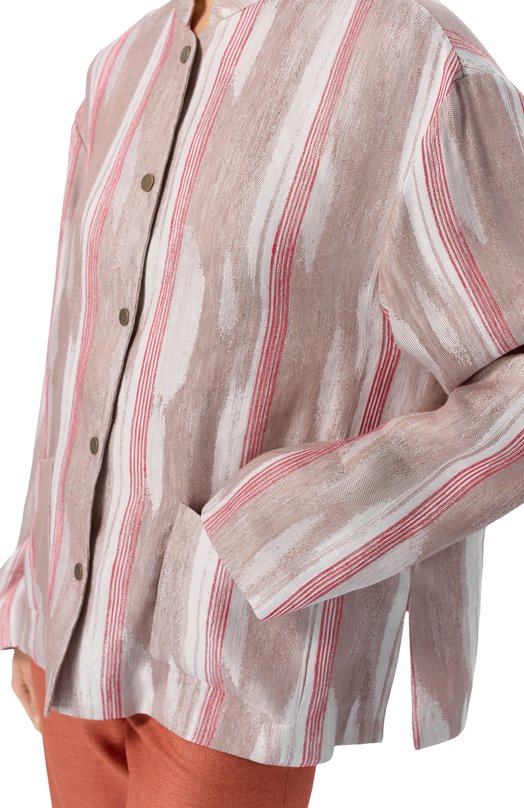 Куртка изо льна и вискозы Giorgio Armani GW002776/TE20118 Бежевый  GW002776/TE20118 Фото 5