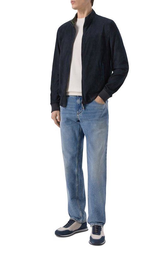 Двусторонний замшевый бомбер Gimo's 6S20.1.040.50R/112 Синий  6S20.1.040.50R/112 Фото 2