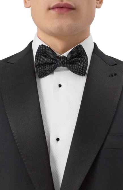 Мужской шелковый галстук-бабочка CORNELIANI черного цвета, арт. 25U908-2520481 | Фото 2 (Материал сплава: Проставлено; Материал: Шелк, Текстиль; Нос: Не проставлено)