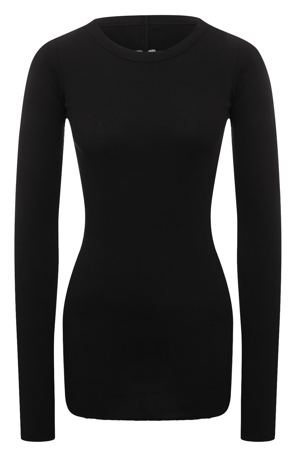 Хлопковый лонгслив RICK OWENS черного цвета по цене 32800 руб., арт. RP01C5202/RD, фото 1 Хлопковый лонгслив RICK OWENS, арт. RP01C5202/RD, фото 1