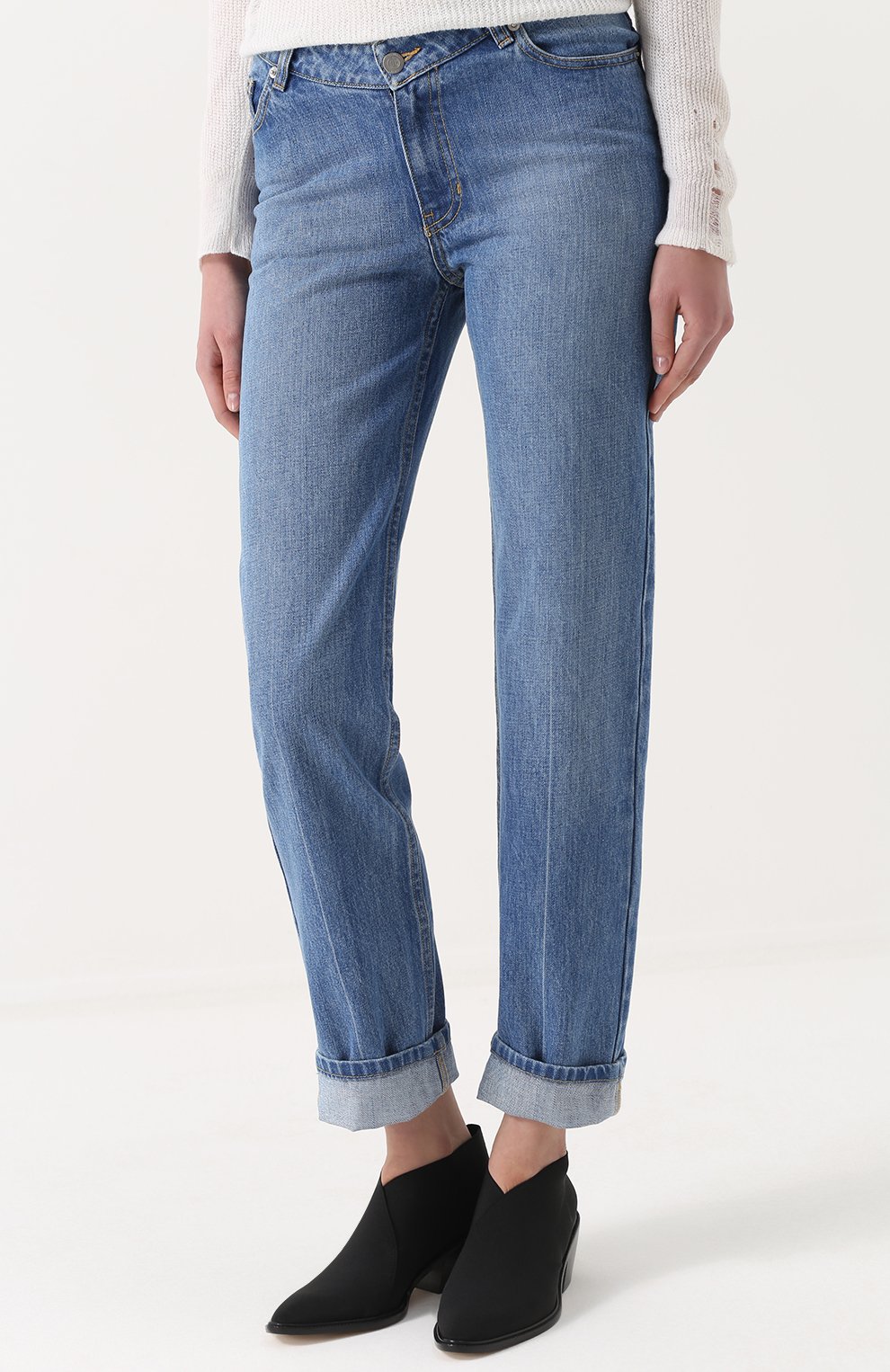 Джинсы прямого кроя с потертостями OPENING CEREMONY, арт. S27AAY13021, фото 3