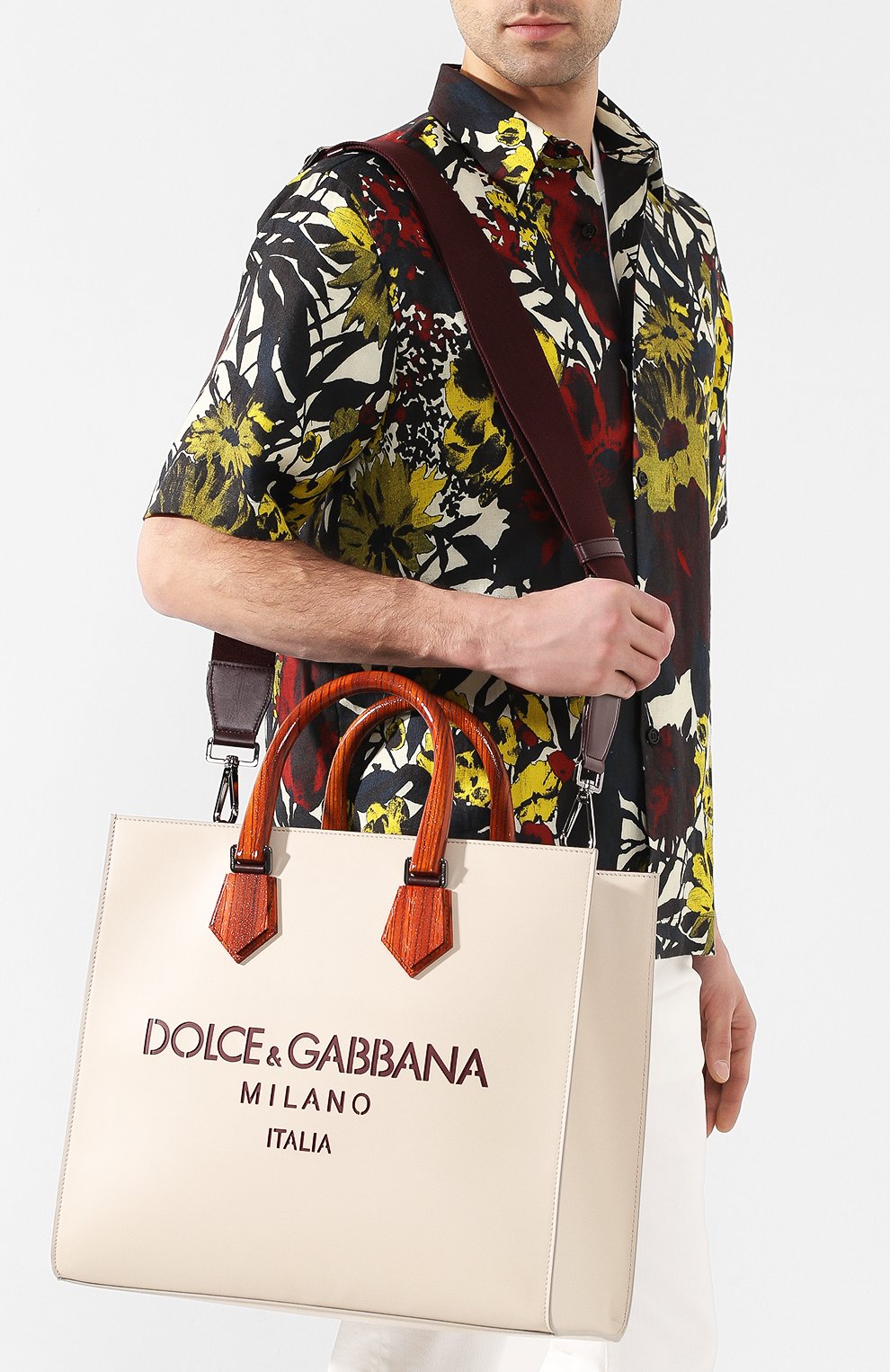 Кожаная сумка-шопер design logo DOLCE & GABBANA, арт. BM1810/AX308, фото 5