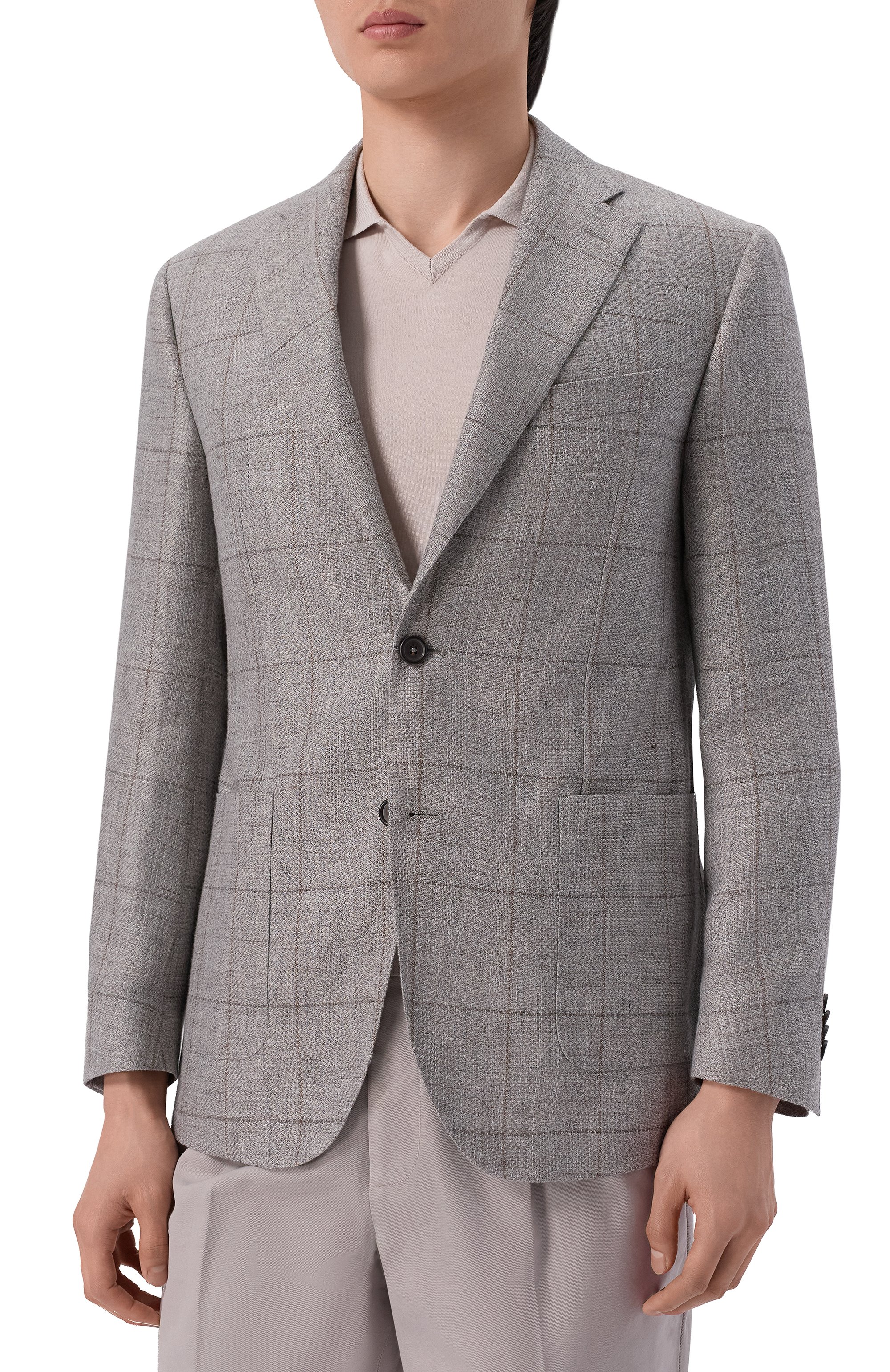 Пиджак изо льна и шерсти CORNELIANI, арт. 276018/2716318, фото 4