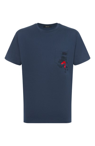 Мужская футболка из хлопка и шелка ZILLI, арт. TSR02LM0107VFWE00