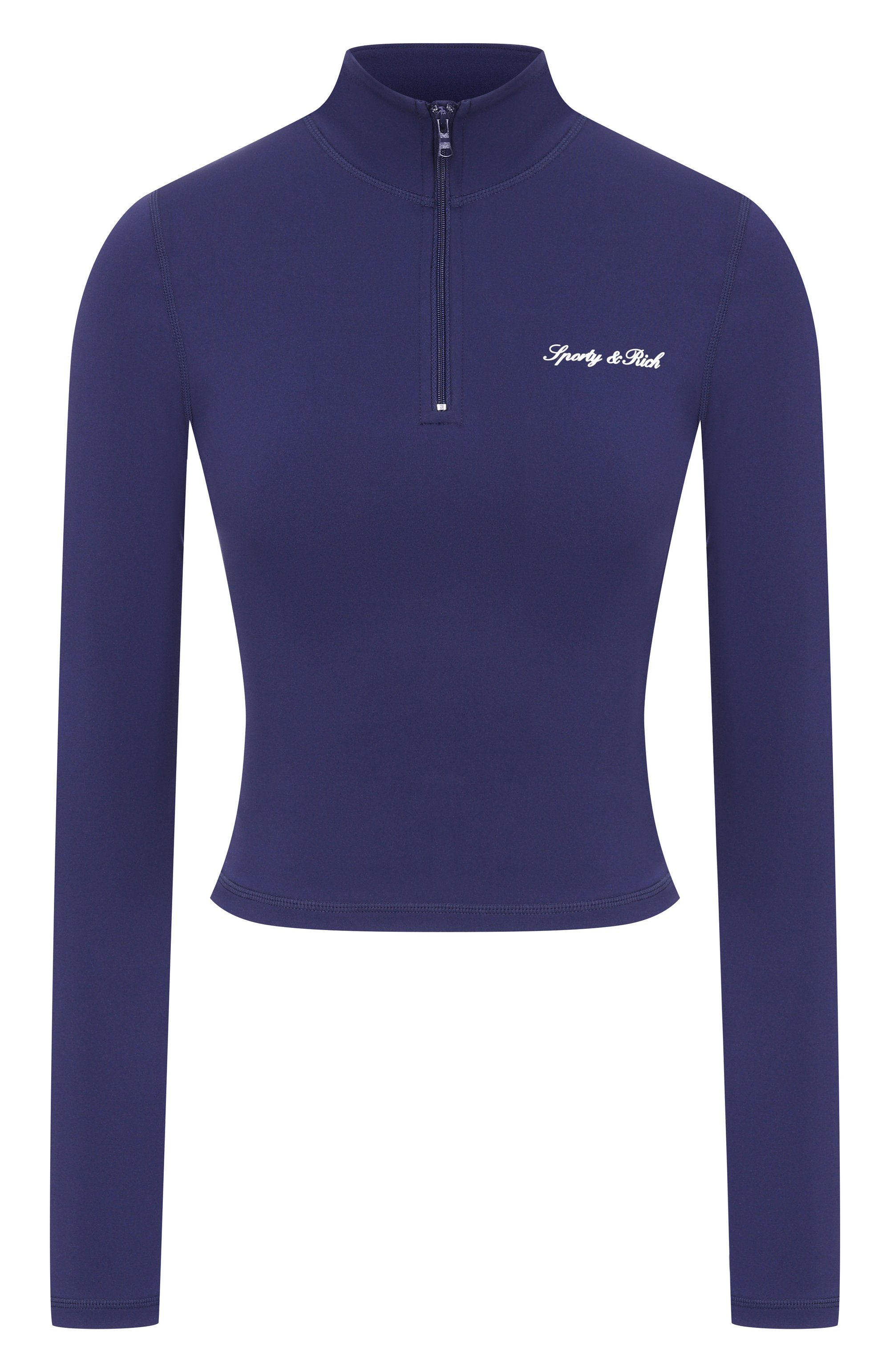 Пуловер SPORTY AND RICH темно-синего цвета по цене 24300 руб., арт. T010275326BL106, фото 1 Пуловер SPORTY AND RICH, арт. T010275326BL106, фото 1