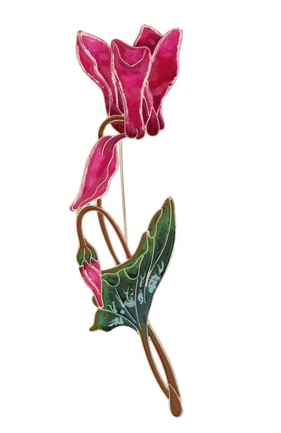 Брошь цикламен РУССКИЕ САМОЦВЕТЫ, арт. 41718, фото 1