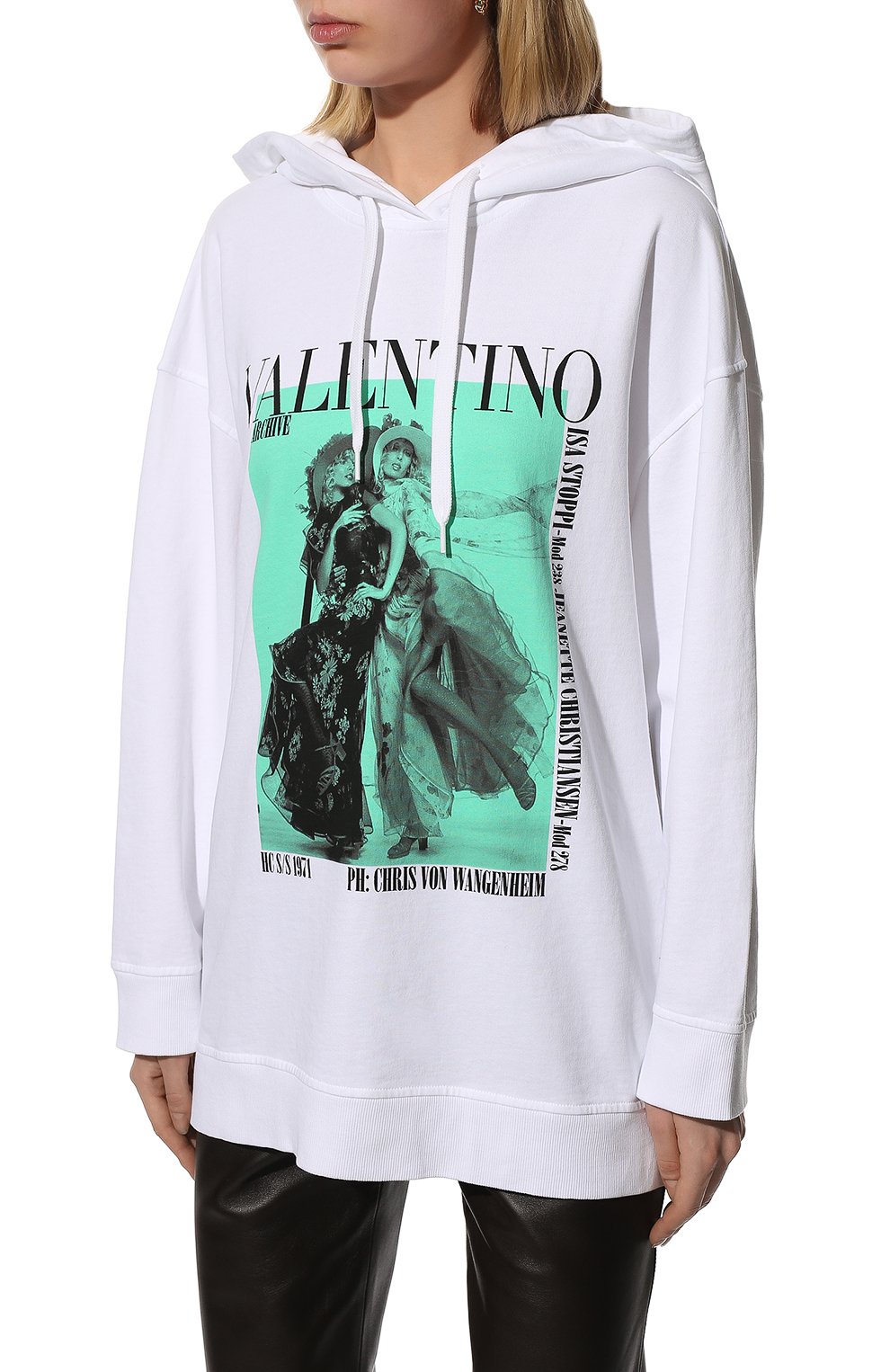 Хлопковое худи VALENTINO, арт. XB0MF17K75P, фото 3