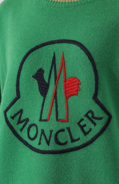 Пуловер из смеси шерсти и кашемира MONCLER зеленого цвета по цене 39400 руб., арт. D2-093-90508-50-9489Y, фото 5 Пуловер из смеси шерсти и кашемира MONCLER, арт. D2-093-90508-50-9489Y, фото 5