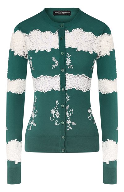 Женский кардиган из смеси шелка и хлопка DOLCE & GABBANA, арт. FX359T/JASFF