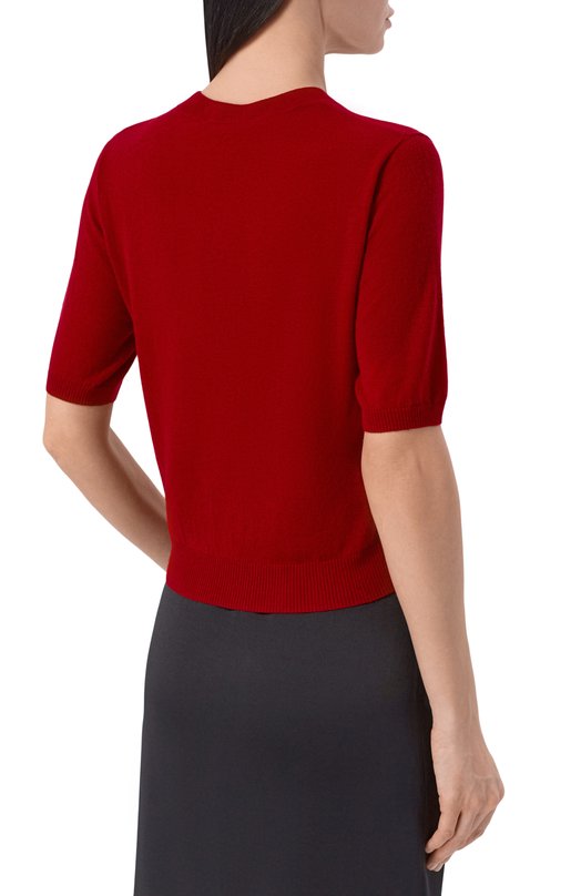 Пуловер из шерсти и кашемира Weekend Max Mara WKDMAREA Красный  WKDMAREA Фото 4
