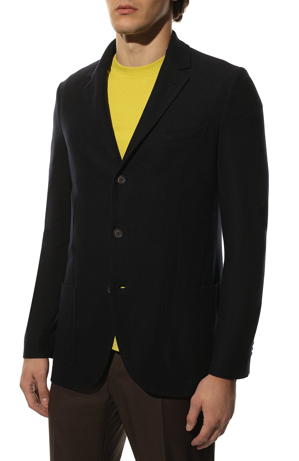 Пиджак из шелка и кашемира LORO PIANA темно-синего цвета по цене 299500 руб., арт. FAI2572, фото 3 Пиджак из шелка и кашемира LORO PIANA, арт. FAI2572, фото 3