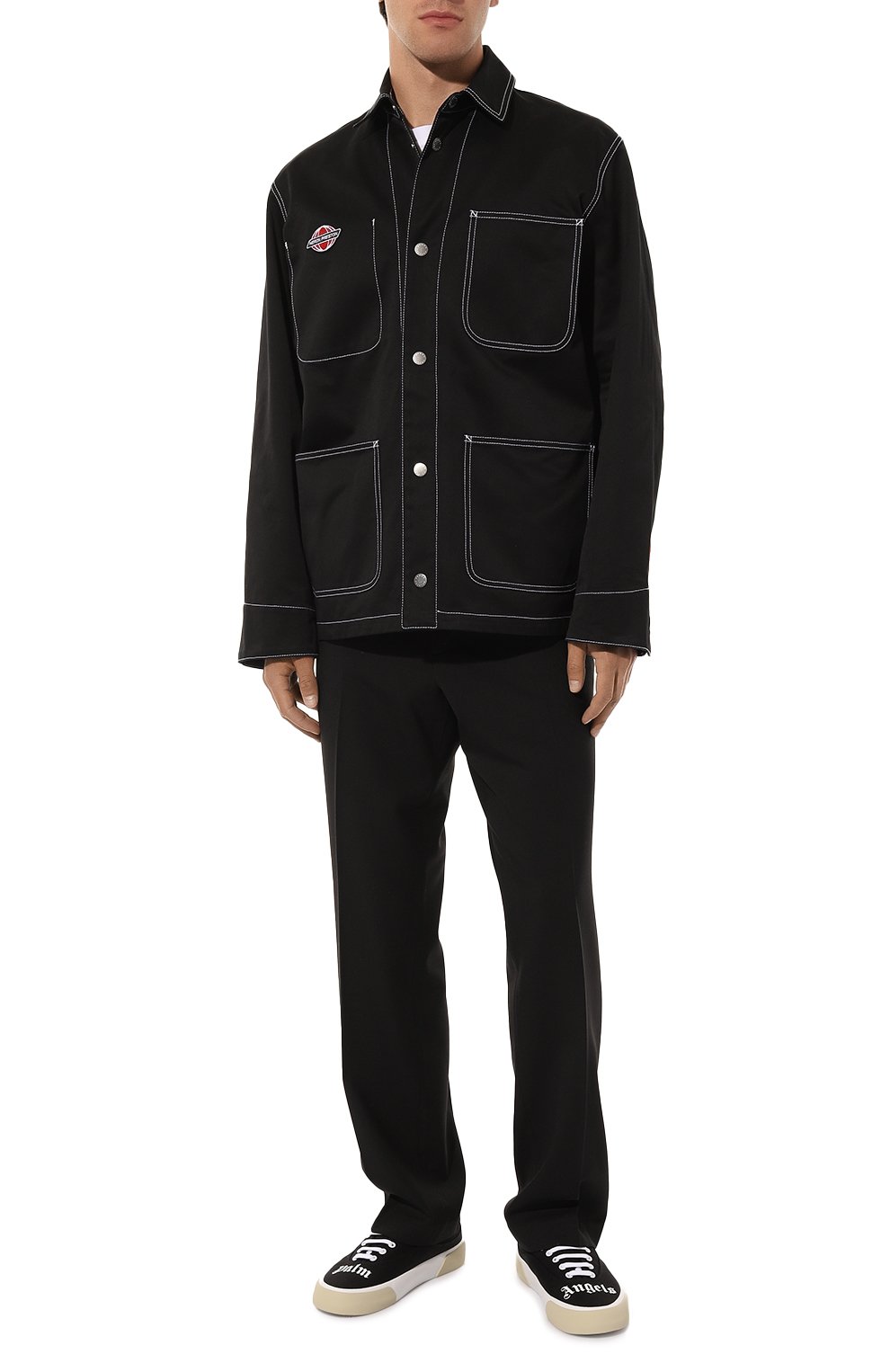 Текстильные кеды PALM ANGELS, арт. PMIN001S23FAB0011001, фото 2