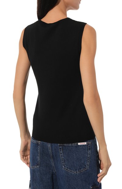 Топ из шерсти и кашемира FREEAGE черного цвета по цене 13860 руб., арт. FWW20020020BK, фото 4 Топ из шерсти и кашемира FREEAGE, арт. FWW20020020BK, фото 4