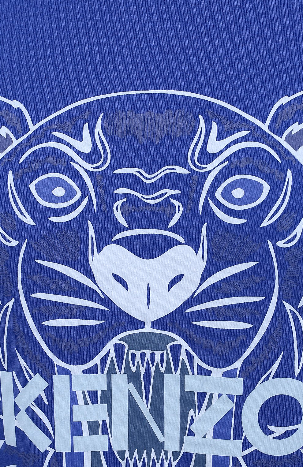 Хлопковая футболка KENZO синего цвета по цене 15250 руб., арт. FB55TS0204YA, фото 5 Хлопковая футболка KENZO, арт. FB55TS0204YA, фото 5