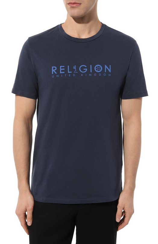 Хлопковая футболка Religion 13PUNN03 Синий  13PUNN03 Фото 3