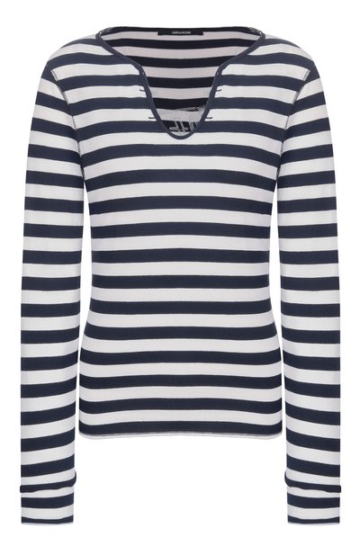 Женская хлопковый лонгслив ZADIG AND VOLTAIRE, арт. JWTN02675