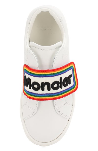 Текстильные кеды с застежкой велькро MONCLER ENFANT, арт. E1-954-00449-00-01AD3, фото 4