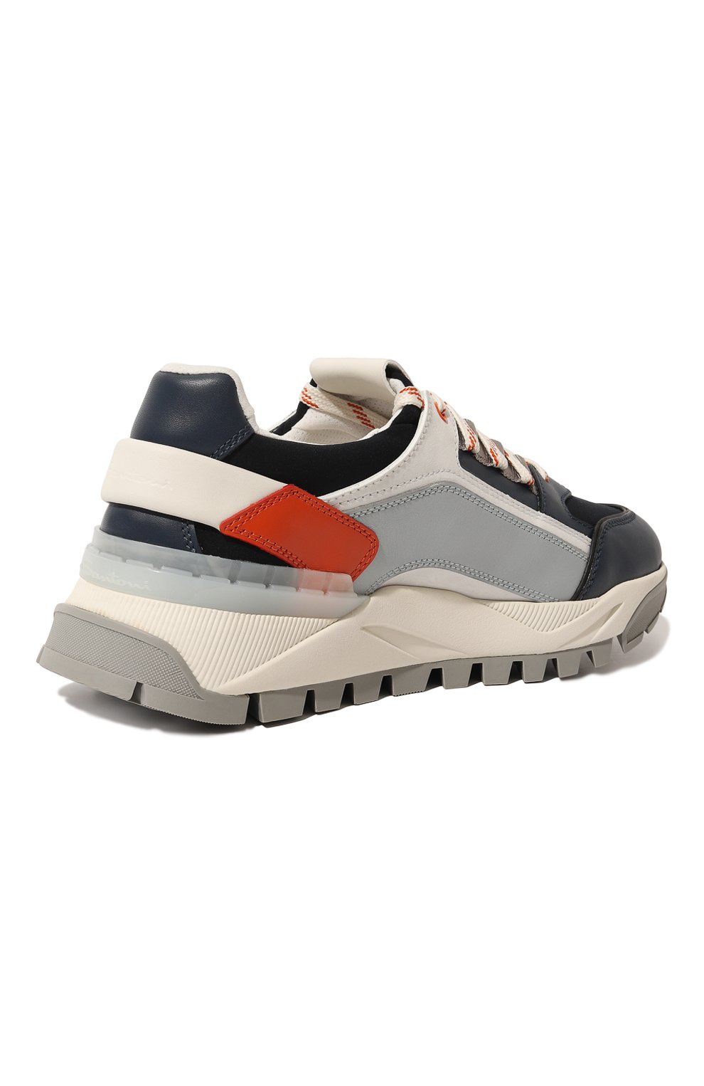 Комбинированные кроссовки SANTONI разноцветного цвета по цене 69950 руб., арт. MBIH21877BGAGCSAU55, фото 5 Комбинированные кроссовки SANTONI, арт. MBIH21877BGAGCSAU55, фото 5